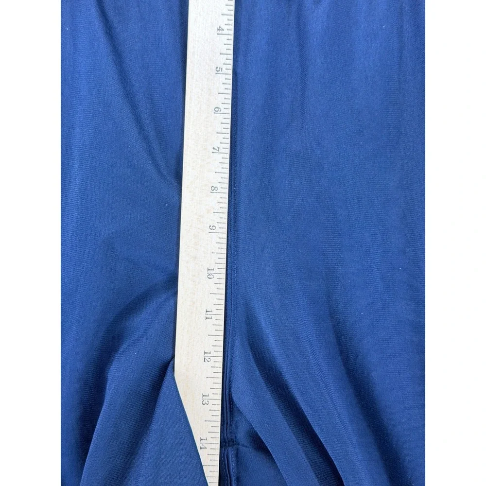 Nike Mens Navy Blue‎ White Striped Track Pants Large 133696 Zip Ankle Athletic